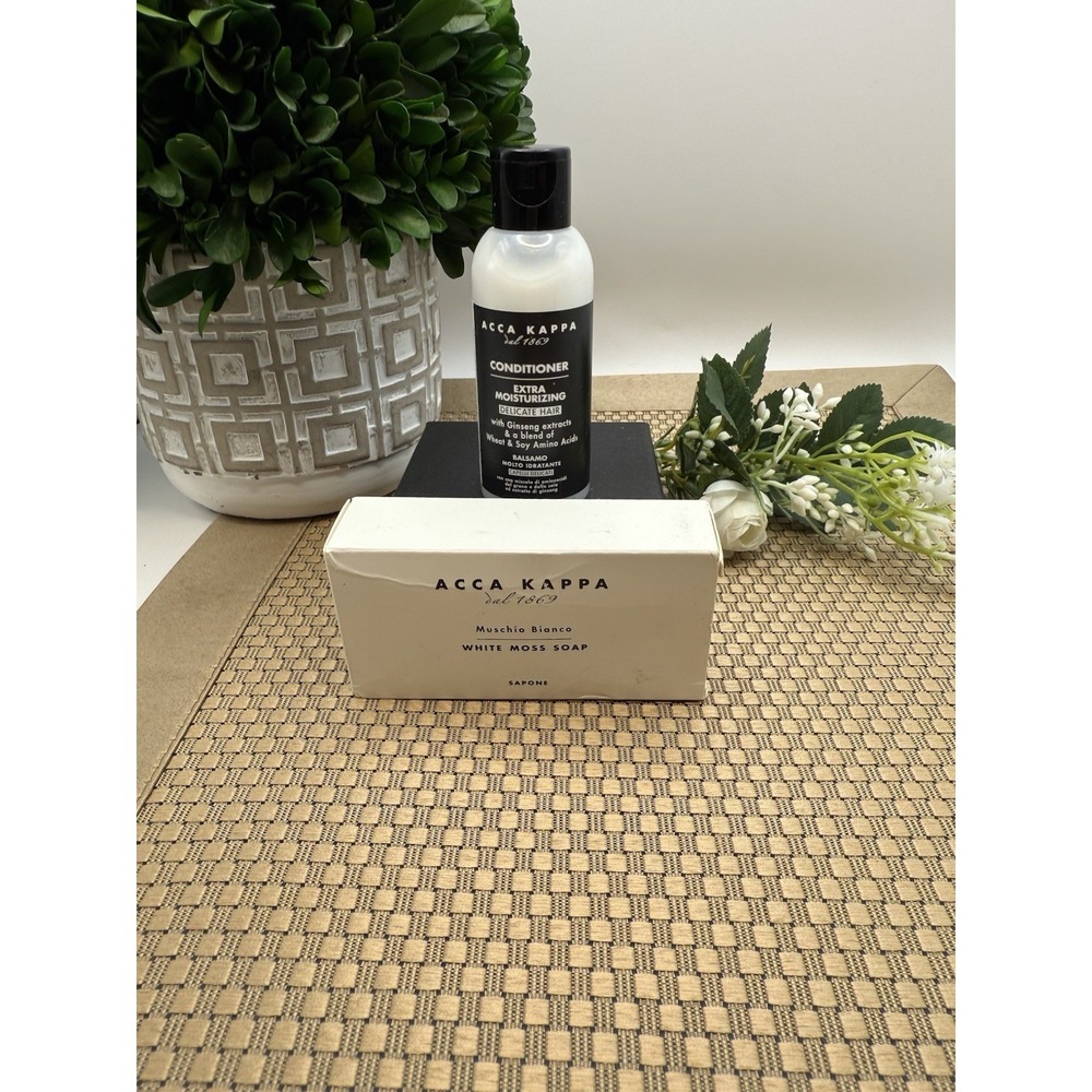 Acca Kappa‎ White Moss Travel Set Conditioner & Soap Muschio Bianco New
